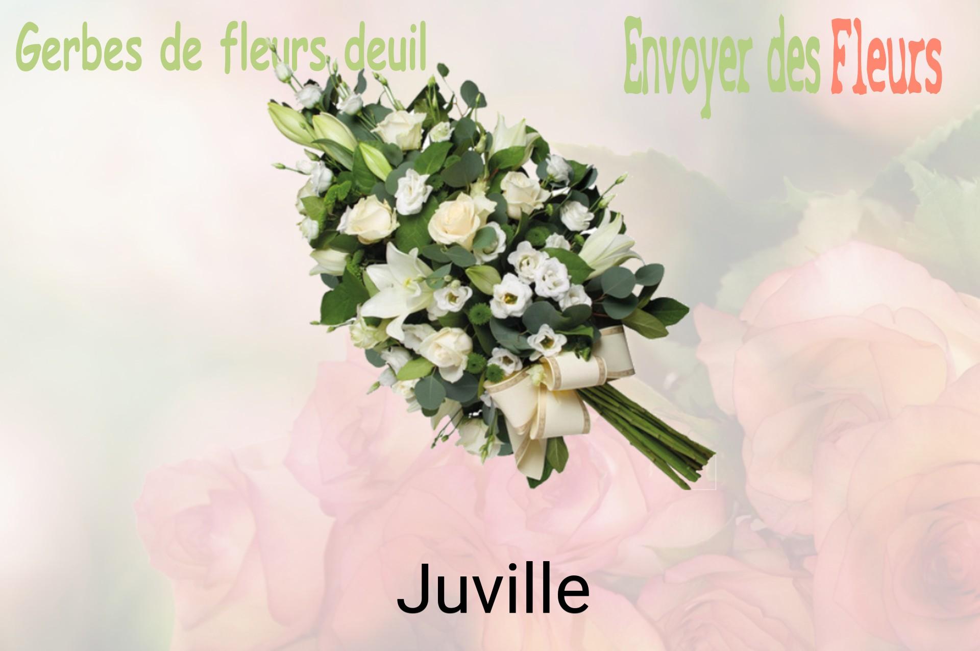 Gerbe de fleurs de deuil livrée à Juville
